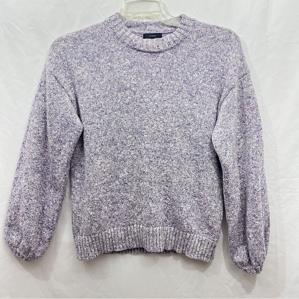 J. Crew Puff Sleeve Crew Neck Sweater